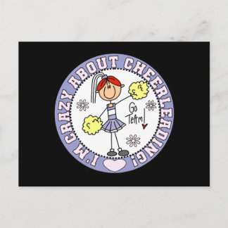 Carte Postale Crazy À propos Cheerleader T-shirts et cadeaux