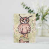 Carte Postale Crazy Cute Owl (Debout devant)