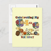 Carte Postale Crazy For Sports 4th Birthday T-shirts et cadeaux (Devant / Derrière)