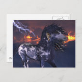 Carte Postale Crazy Horse bleu (Devant / Derrière)