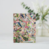 Carte Postale Crazy Quilt dans les couleurs du printemps (Debout devant)