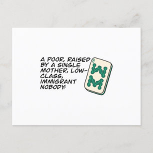 Carte Postale Crazy Rich Asians Mahjong scène citation Classic