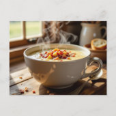 Carte Postale Creamy Potato and Bacon Homemade Soup Recipe (Devant)