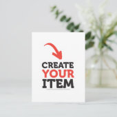 Carte Postale CREATE-YOUR-OWN do-it-yourself Personnaliser téléc (Debout devant)