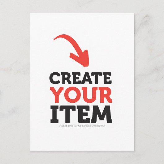 Carte Postale CREATE-YOUR-OWN do-it-yourself Personnaliser téléc (Devant)