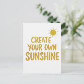 Carte Postale Create your own sunshine quote on (Debout devant)