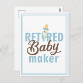 Carte Postale Créateur de bébé à la retraite Funny Vasectomy Mod (Devant / Derrière)
