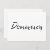 Carte Postale Créatif, cool, moderne, design ludique Démocratie (Devant / Derrière)