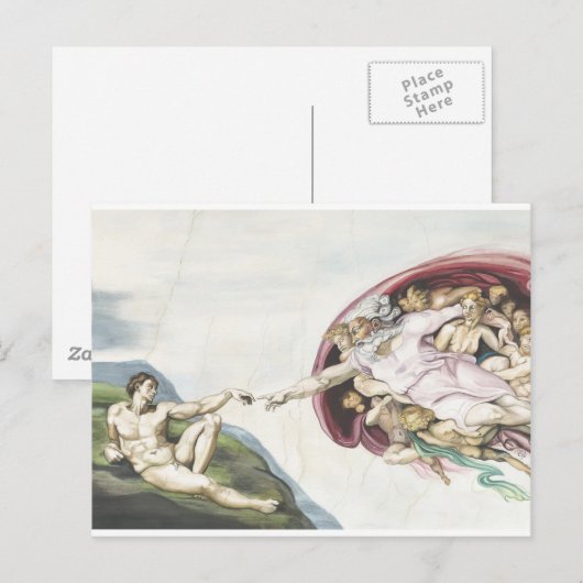 Carte Postale Création d'Adam (Devant / Derrière)