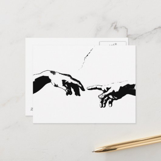 Carte Postale Création d'Adam (Devant/Arrière en situation)