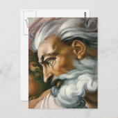 Carte Postale Création d'Adam (détail) (Devant / Derrière)