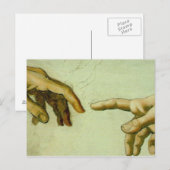 Carte Postale Création d'Adam (détail-mains) (Devant / Derrière)