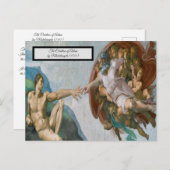 Carte Postale Création d'Adam par Michel-Ange (Devant / Derrière)