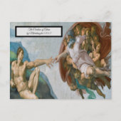 Carte Postale Création d'Adam par Michel-Ange (Devant)