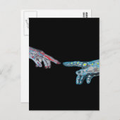 Carte Postale Création de Cyber-Adam (Devant / Derrière)