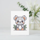 Carte Postale Création de Koala Vector Magique Kawaii (Debout devant)