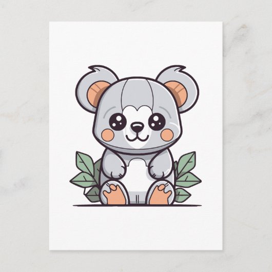 Carte Postale Création de Koala Vector Magique Kawaii (Devant)