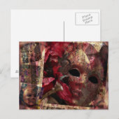 Carte Postale Création de Masque Collage Vintage (Devant / Derrière)