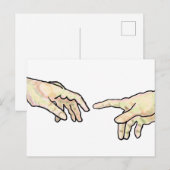 Carte Postale Création des mains d'Adam (Devant / Derrière)