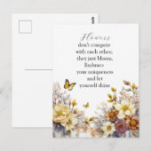 Carte Postale Création Florale Élégante (Devant / Derrière)