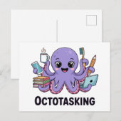 Carte Postale Création octotâche en mode multitâche (Devant / Derrière)
