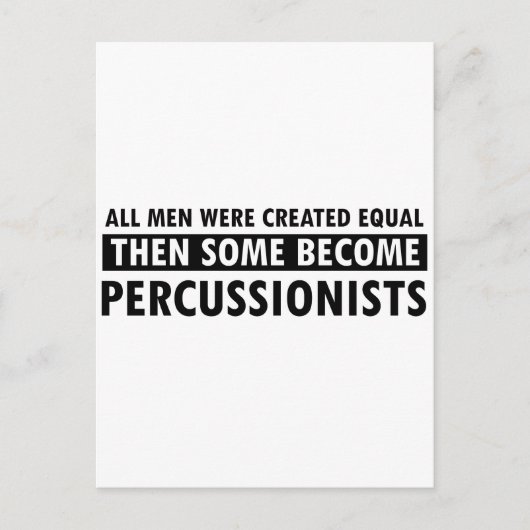 Carte Postale Création tout aussi percussionniste (Devant)