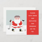 Carte postale Creative Golf Christmas Holiday (Devant / Derrière)