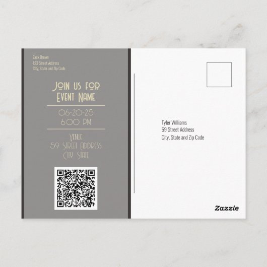Carte postale Creative Tiger Invitation avec code  (Dos)