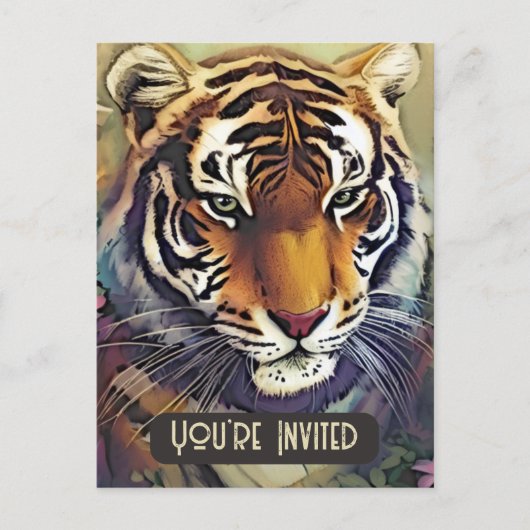 Carte postale Creative Tiger Invitation avec code  (Devant)