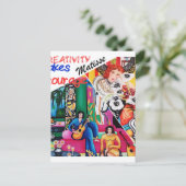 Carte Postale Créativité de Matisse peinture collage (Debout devant)