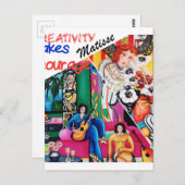 Carte Postale Créativité de Matisse peinture collage (Devant / Derrière)