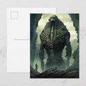 Carte Postale Créature Alien Sci-fi Horreur Art (Devant / Derrière)