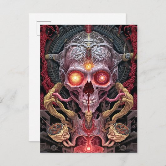 Carte Postale Créature Alien Surreal Horror Art (Devant / Derrière)