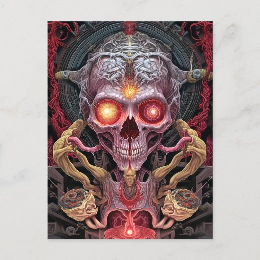 Carte Postale Créature Alien Surreal Horror Art (Devant)