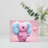 Carte Postale Créature de Barbe à Papa Mignonne (Debout devant)