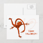 Carte Postale Créature Halloween du Citrouille Galaxy (Devant / Derrière)