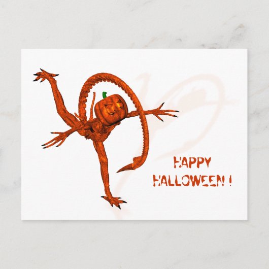 Carte Postale Créature Halloween du Citrouille Galaxy (Devant)