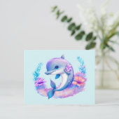 Carte Postale Créature Mer Dauphin Cute (Debout devant)