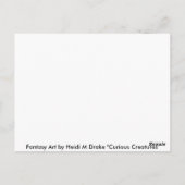 Carte Postale créatures curieuses (Dos)