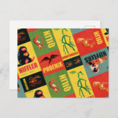 Carte Postale Créatures Fantastiques Motif Vintage (Devant / Derrière)