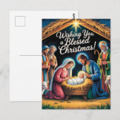 Carte Postale Crèche de Noël (Devant / Derrière)