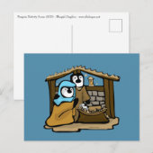 Carte Postale Crèche de pingouins (Devant / Derrière)
