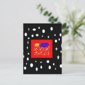 CARTE POSTALE CRÉÉ POUR KAREN ROUGE ET NOIR BLANC NOMMÉ (Debout devant)