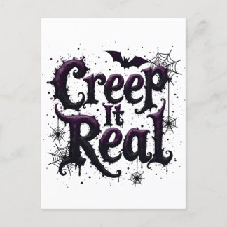 Carte Postale Creep It Real - Vibes d'Halloween Edgy