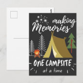 Carte Postale Créer des souvenirs de camping un terrain à la foi (Devant / Derrière)
