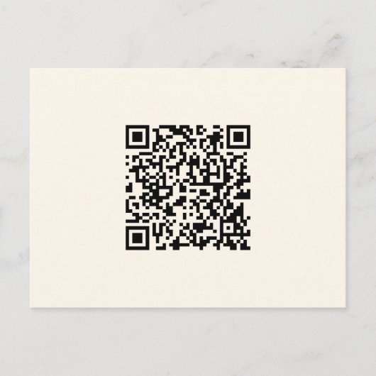 Carte Postale Créer instantanément un code QR | Modifiable blanc (Devant)