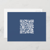 Carte Postale Créer un code QR analysable | Bleu de marine (Devant / Derrière)