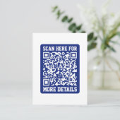 Carte Postale Créer un code QR analysable | Bleu marine (modifia (Debout devant)