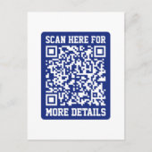 Carte Postale Créer un code QR analysable | Bleu marine (modifia (Devant)