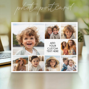 Carte Postale Créer un collage de photos personnalisé avec 8 pho